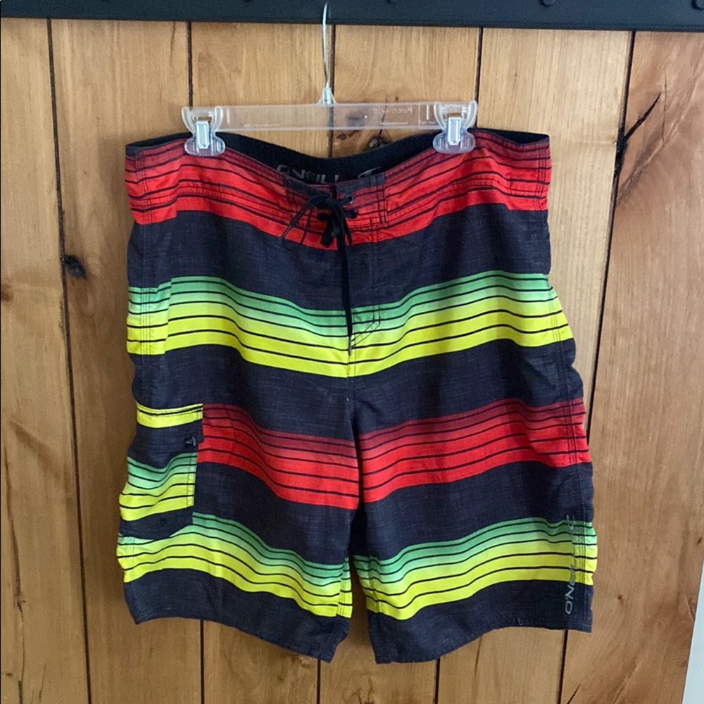O'Neill Men's Multicolor Striped Board Shorts